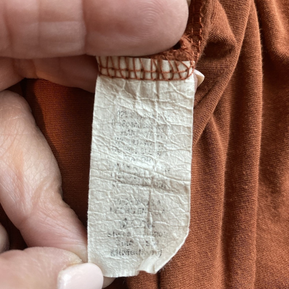 Dainty Hooligan Jumper M Rust Orange Wide Leg Pockets Fall Gardening Boho Hippie - Picture 4 of 7